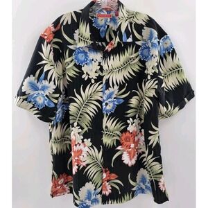 Havanera Men's Size‎ XL Floral Shirt Short Sleeve Collared Button-Up
